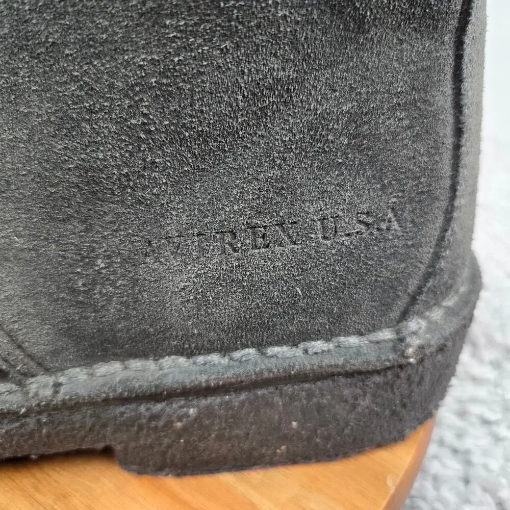 Avirex USA Mens 12 Gray Suede Leather Casual Lifestyle Daily Desert Chukka Boots